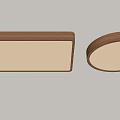 New Chinese-style Walnut Ceiling Lamp 3d model