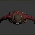 Game Movie Character Wearing White Mask Red Plaid Shirt Silver Armor and Yellow Tool Belt