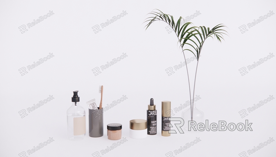 Modern toiletries supplies ornaments model