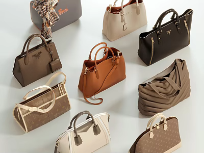 Fashionable Women's Bags Collection With Various Styles And Different Colors 3d model