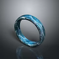 Stylish Blue Textured Bracelet With Unique Pattern For Daily Wear 3d model