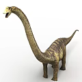 Giant Dinosaur With Long Neck Tail And Textured Skin In 3D Render