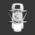 Modern Mechanical Robotic Arm Featuring Metal Structure Base and Precision Technical Components