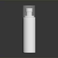 Simple White Bottle With Pump Dispenser On Smooth Reflective Surface 3d model