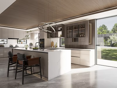 Open Kitchen Modern Kitchen 3d model