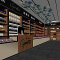 Liquor and Tobacco Store Interior Design With Well Organized Shelves Alcohol Beverages And Tobacco Products