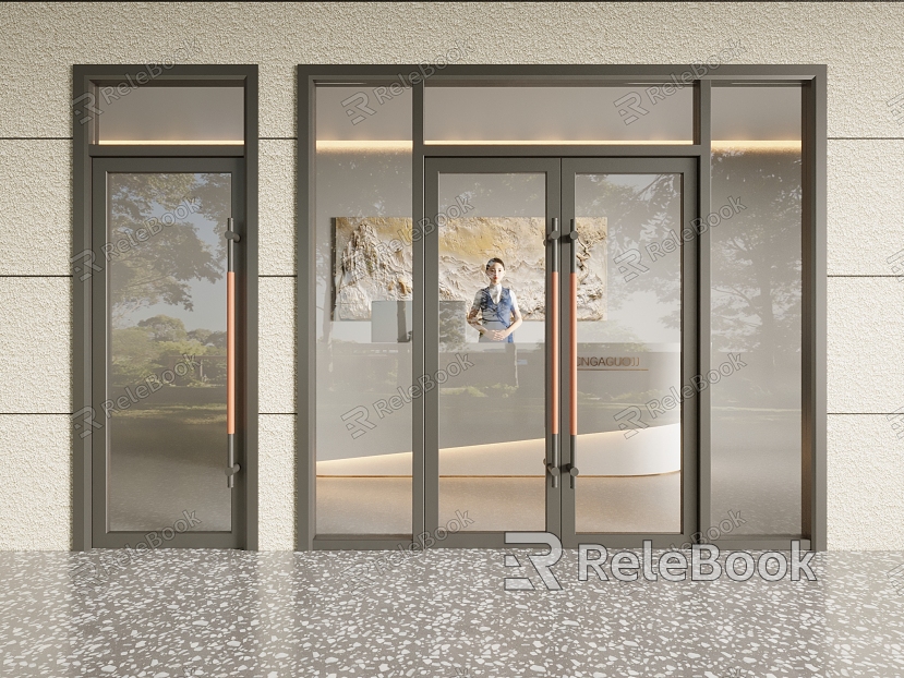 modern glass door shop door shop door glass double door model