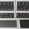 Modern Ceiling Design With Striped Grid Smooth Panel Patterns And Integrated Lighting