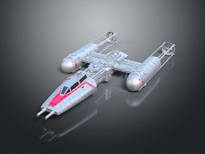 Spaceship Fighting Spaceship Aircraft 3d model