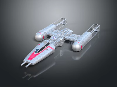 Futuristic Passenger Aircraft With Silver Body Red Accents Large Engines And Streamlined Structure 3d model