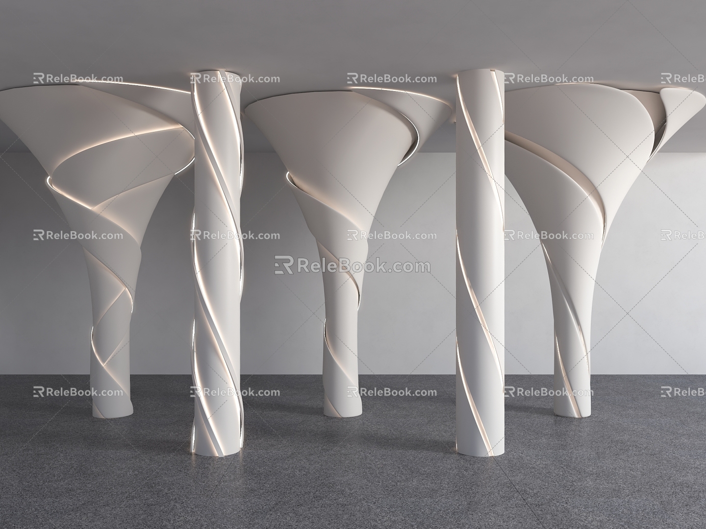 Special-Shaped Column Petal Column Spiral Column Creative Package Column Decorative Column Shape Column 3d model