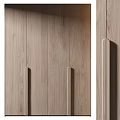 Modern Wooden Wardrobe Design With Sleek Handles And Natural Wood Grain
