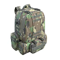 Camouflage Backpack Design With Multiple Pockets And Adjustable Straps For Outdoor Activities 3d model