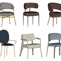 Modern Armchairs With Various Designs Different Styles And Multiple Color Options 3d model