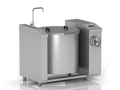 Stainless Steel Commercial Equipment Mixing Tank With Control Panel And Faucet 3d model