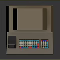 Commodore PET Vintage Electronic Device With Screen Display And Colorful Keypad Keyboard