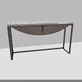 Modern Console Table With Marble Top And Black Metal Frame Design Elements 3d model