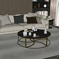 Modern Coffee Table Round Coffee Table Letters Coffee Table Marble Coffee Table Coffee Table Ornaments 3d model