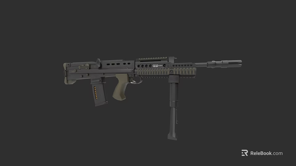 Modern Tactical Rifle With Detachable Magazine Ergonomic Grip And Adjustable Stock 3d model 