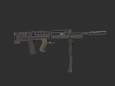 Modern Tactical Rifle With Detachable Magazine Ergonomic Grip And Adjustable Stock 3d model