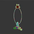 Elegant Silver Bracelet With Red Gemstone Accents And Intricate Craftsmanship Design