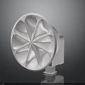Industrial Ventilation Fan White Round Design With Multiple Blades And Stable Base