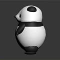 Modern game character panda animal cartoon panda animation panda 3d model