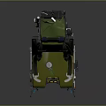 Airplane Seat Interior With Green Cushion Black Frame And Safety Components
