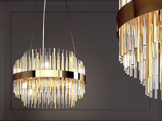 Light Luxury Crystal Chandelier 3d model