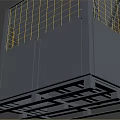 Industrial Equipment Cooling Tower with Grid Front Panel Metal Structure and Double Top Units