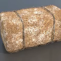 Decorative Rustic Hay Bale Garden Ornament Tied With Rope For Outdoor Garden Decoration