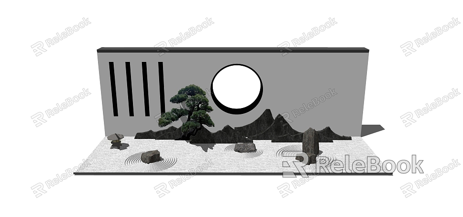 New Chinese landscape sketch dry landscape model