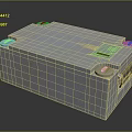 White Square Shaped Battery Unit With Green Buttons And Label