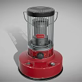 Classic Red Household Heater With Metal Mesh Cover And Stable Base For Home Use