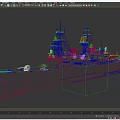 imaginary enemy PBR keelung class missile destroyer american kidd class missile destroyer 3d model