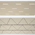 Modern Ceiling Design With Striped Structure Linear Lights And Geometric Triangular Patterns 3d model