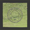 Ancient Circular Stone Circle Structure On Lush Green Grass Field 3d model