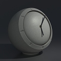 Cement Clock Furnishings Decoration Clock Alarm Clock 3d model