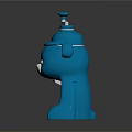Blue Bear Shaped Manual Kitchen Grinder Appliance With Cute Design Handle 3d model