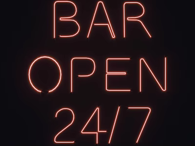 Neon bar led luminous characters billboard signboard decoration background wall cyberpunk brilliant luminous letters 3d model
