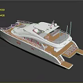 Luxury Yacht Modern Design Features With Wooden Deck And Spacious Upper Deck Area