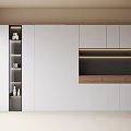 Modern Bookcase Sideboard Wine Cabinet 3d model