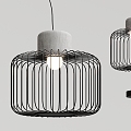 Industrial LOFT chandelier cement chandelier 3d model