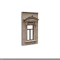 Decorative Casement Window With Ornate Carved Frame And Architectural Exterior Details