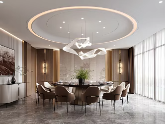 New Chinese-style private room Chinese restaurant private room 3d model