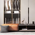 Modern Walk in Closet Interior With Clothing Racks Drawers And Storage Boxes
