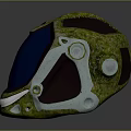 Fire Equipment Modern Fire Helmet With Transparent Visor Illuminated Edge And 3D Rendering