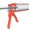 Industrial Equipment Manual Orange Caulk Gun With Barrel Plunger And Handle