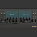 Professional Commercial Equipment Control Panel With Dual Displays And Scene Control Knobs