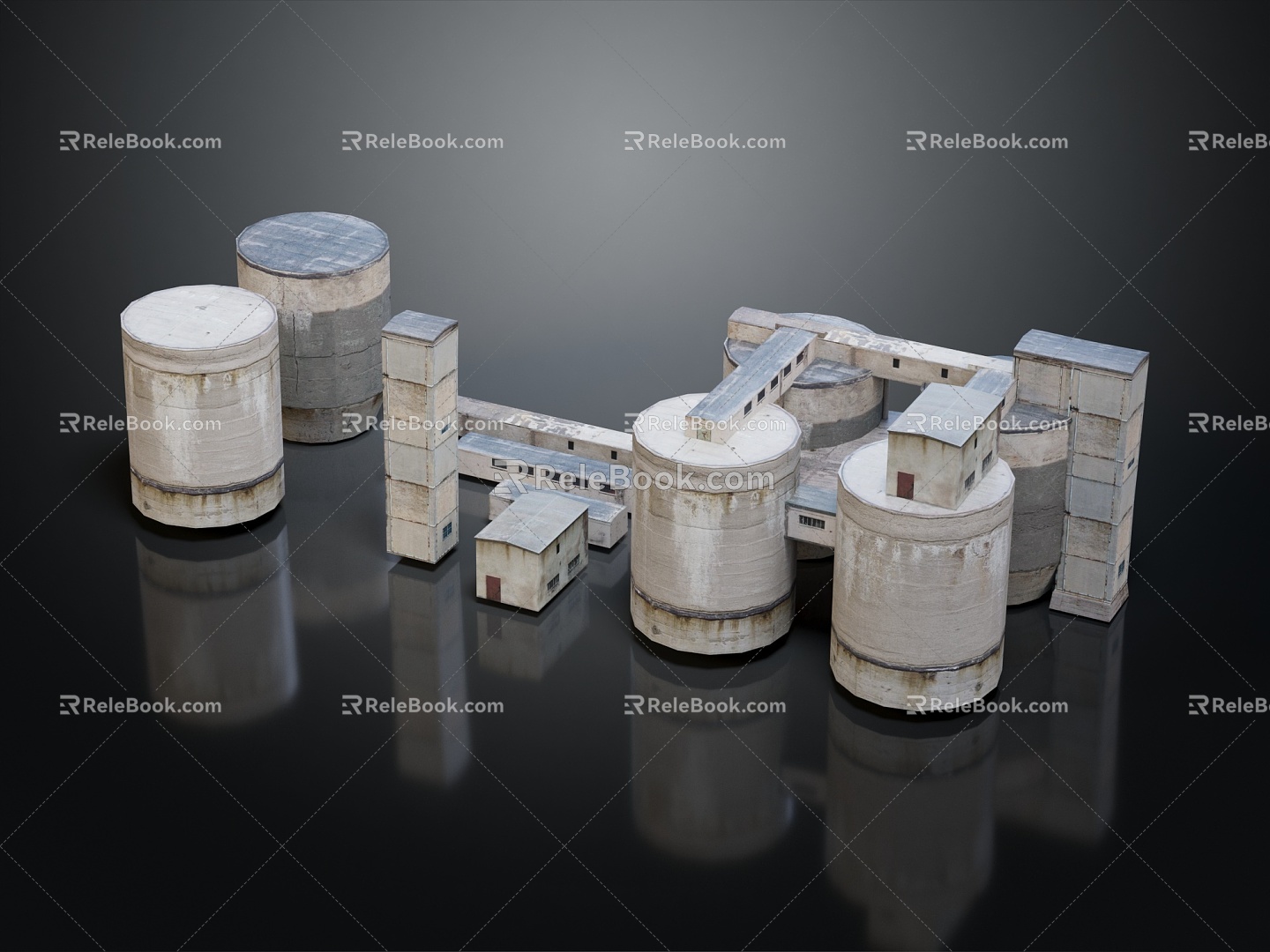 Modern Industrial LOFT Equipment Storage Facilities Storage Tanks Large Storage Equipment 3d model